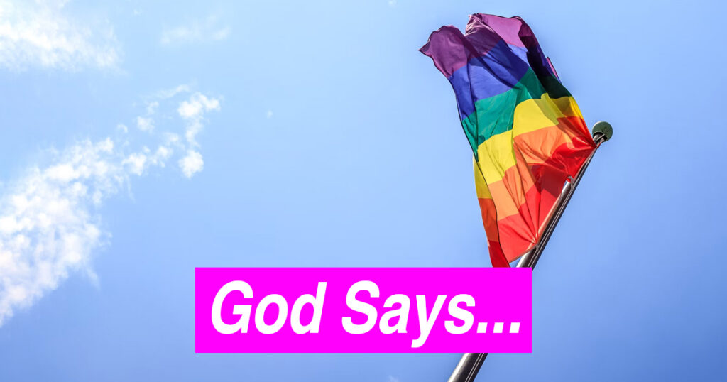 pride flag in sky