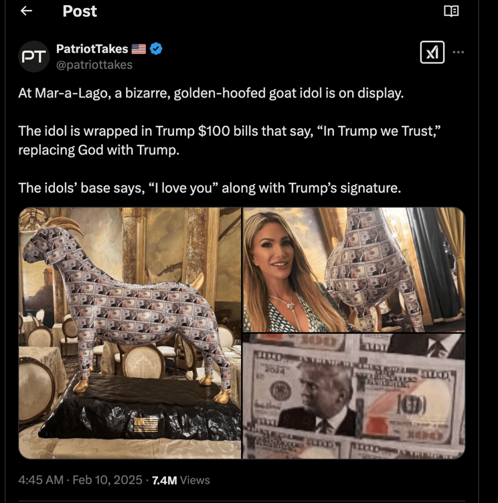 Twitter post of supposed Donald Trump idol